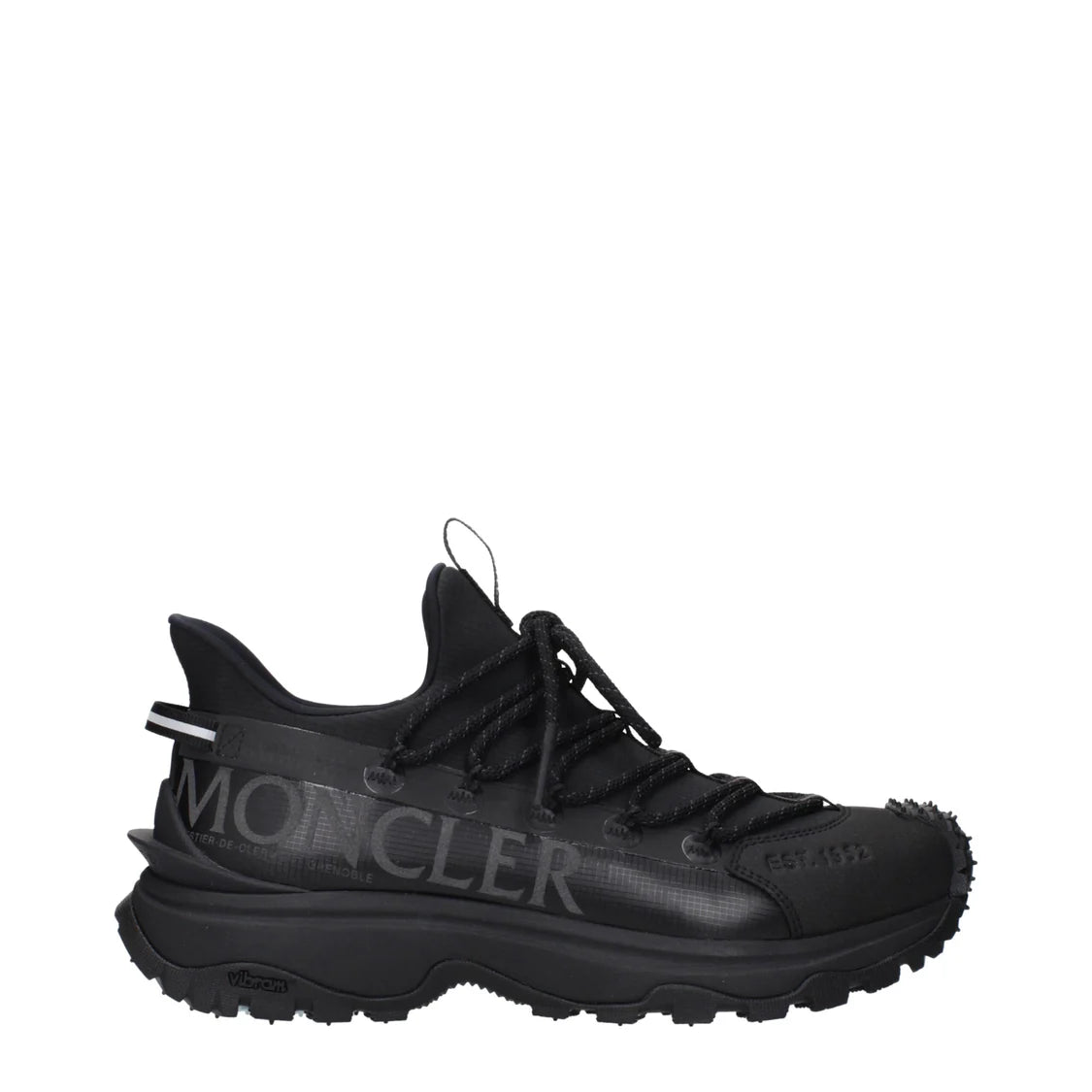 Moncler Schwarze Sneakers aus Stoff Größen 40