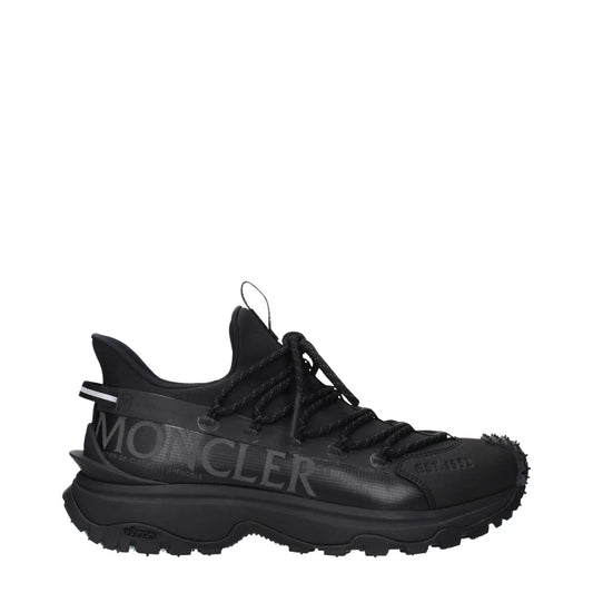 Moncler Schwarze Sneakers aus Stoff Größen 40