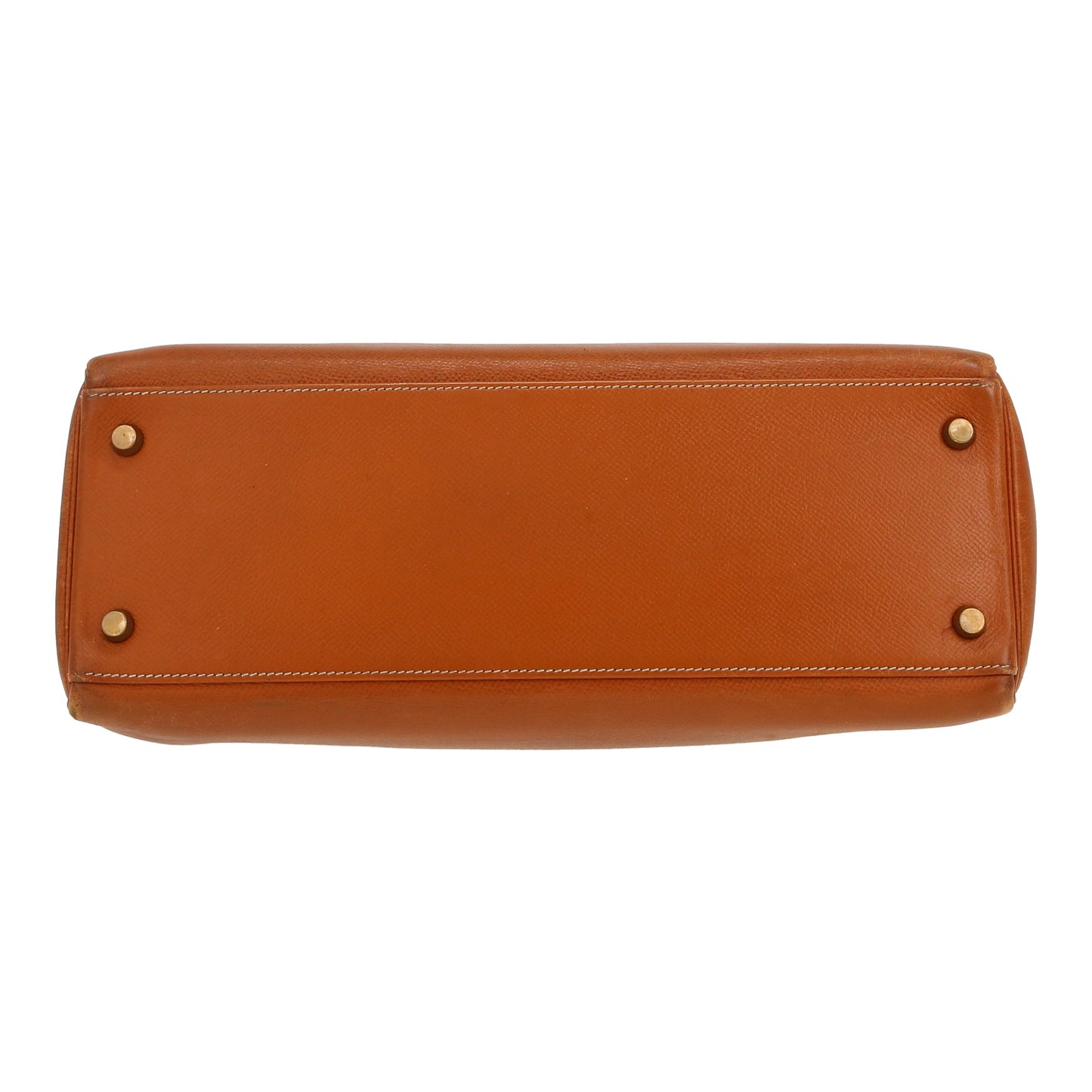 Hermès Kelly Handtasche 32 cm aus goldfarbenem Courchevel-Leder