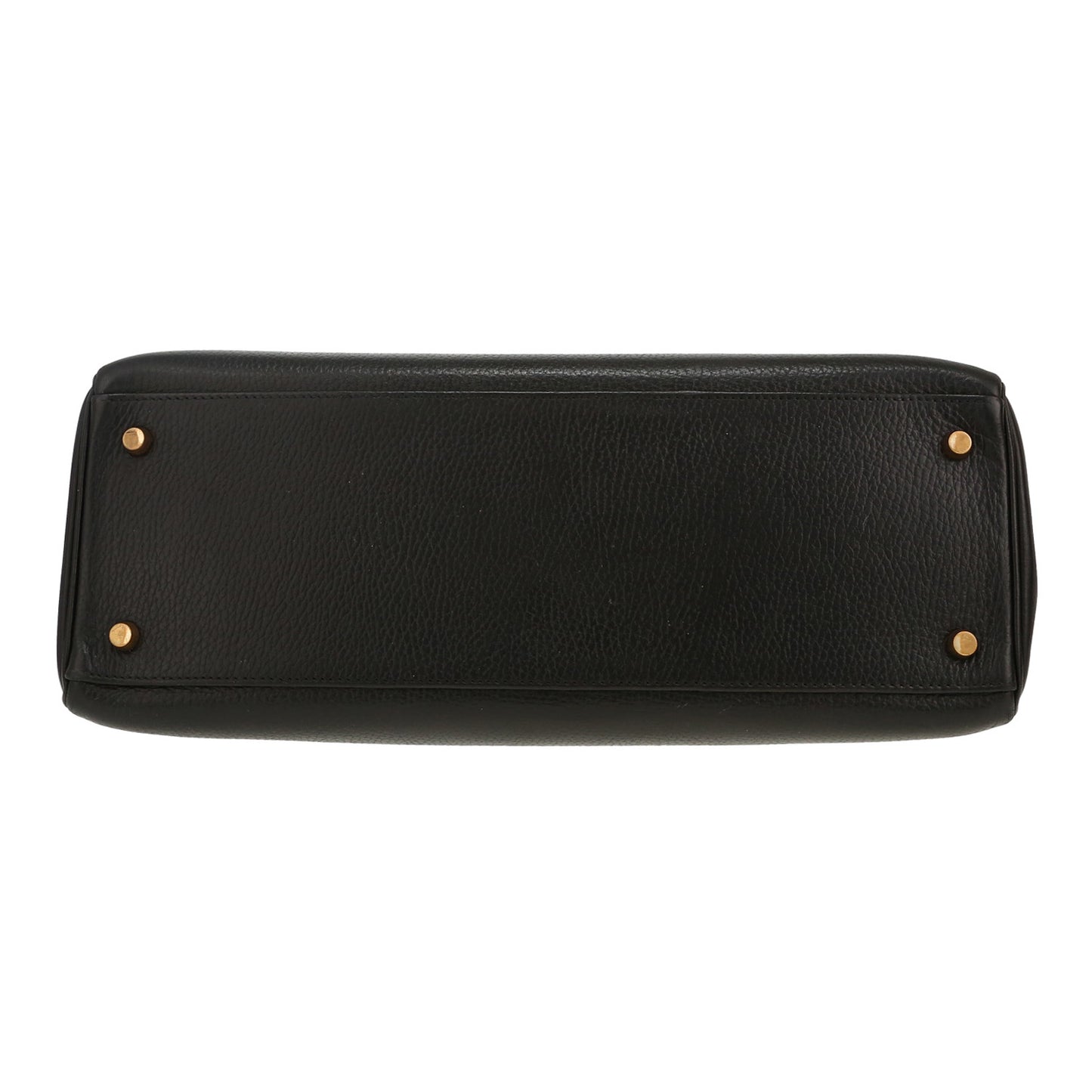 Hermès Kelly Handtasche, 35 cm, aus schwarzem Ardenne-Leder