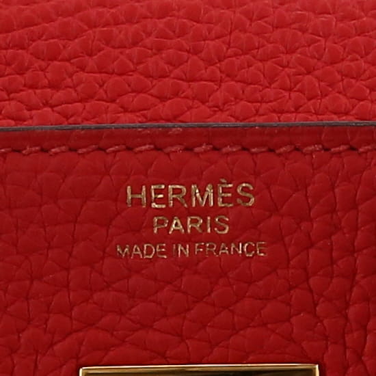 Hermès Birkin Handtasche 30 cm aus Togo-Leder in Rouge Tomate