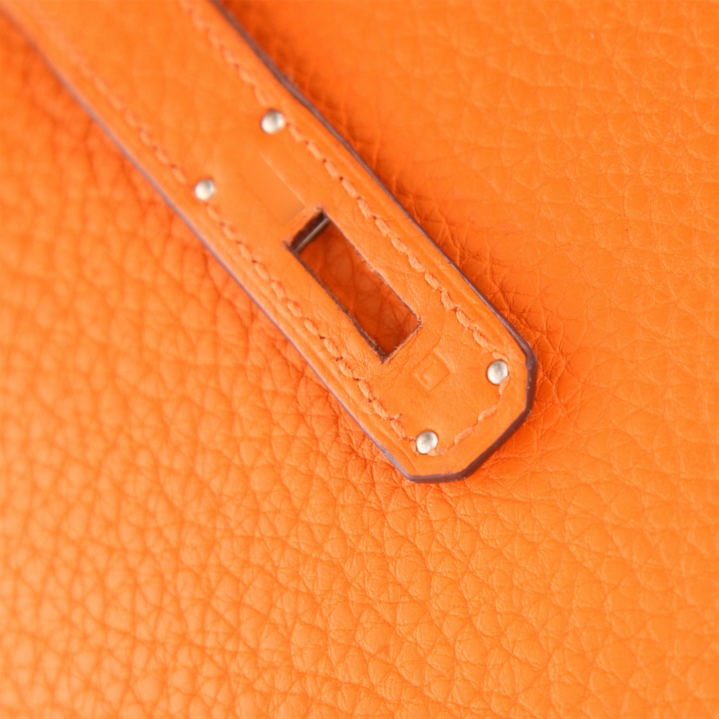 Hermès Birkin Handtasche 35 cm aus orangefarbenem Togo-Leder