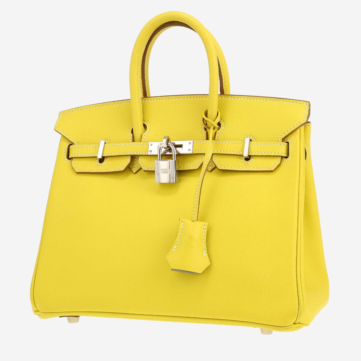Hermès Birkin Handtasche 25 cm aus gelbem Epsom-Leder