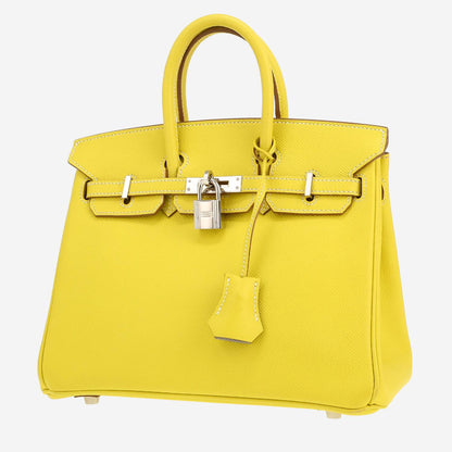 Hermès Birkin Handtasche 25 cm aus gelbem Epsom-Leder