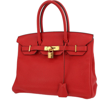 Hermès Birkin Handtasche 30 cm aus Togo-Leder in Rouge Tomate