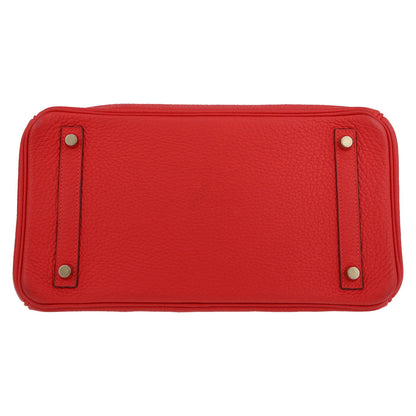 Hermès Birkin Handtasche 30 cm aus Togo-Leder in Rouge Tomate