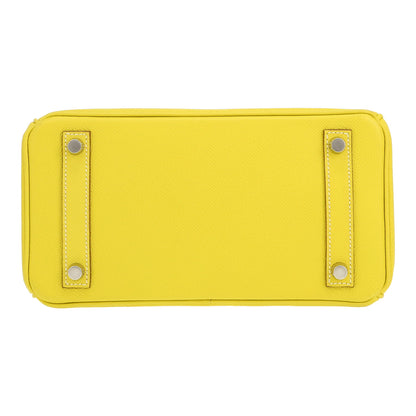 Hermès Birkin Handtasche 25 cm aus gelbem Epsom-Leder