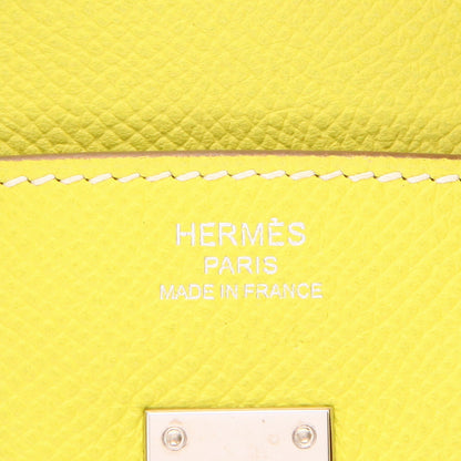 Hermès Birkin Handtasche 25 cm aus gelbem Epsom-Leder