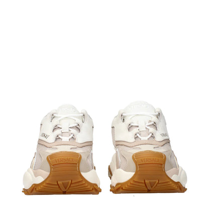 Versace Beige Fabric Chunky Sneakers Größen 35, 36, 39, 40, 41