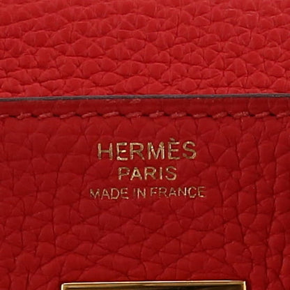 Hermès Birkin Handtasche 30 cm aus Togo-Leder in Rouge Tomate