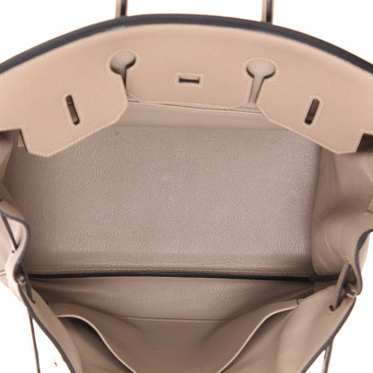 Hermès Birkin Handtasche, 35 cm, aus Togo-Leder in der Farbe Tourterelle-Grau