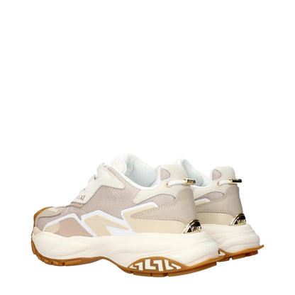 Versace Beige Fabric Chunky Sneakers Größen 35, 36, 39, 40, 41