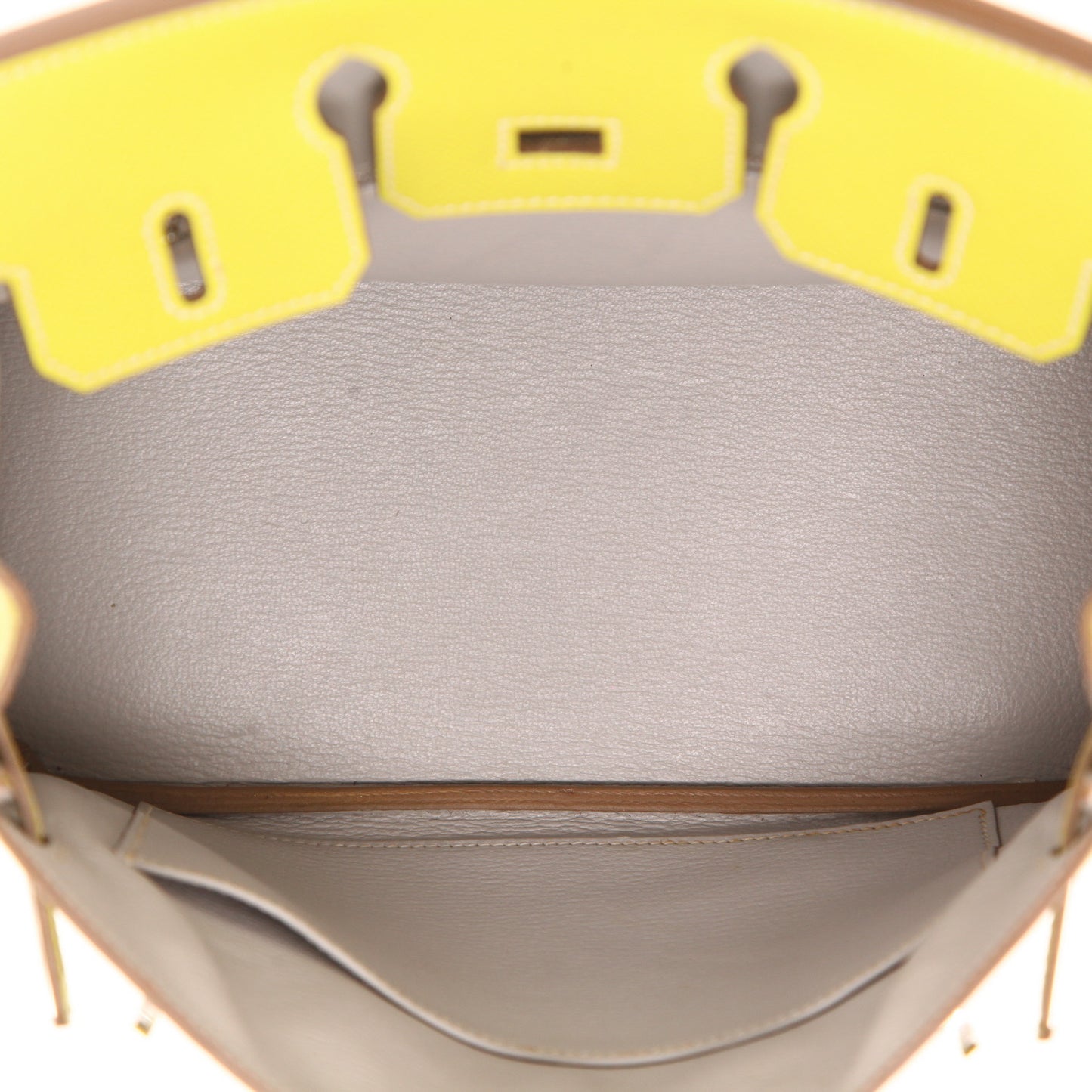 Hermès Birkin Handtasche 25 cm aus gelbem Epsom-Leder