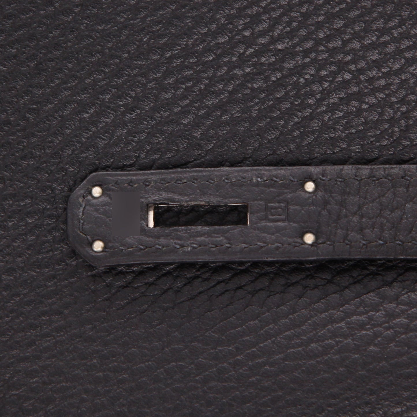 Hermès Birkin Handtasche 35 cm aus schwarzem Fjord-Leder.