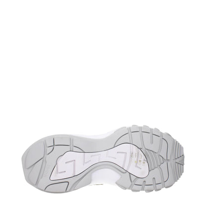 Versace Goldfarbene Low-Top-Sneakers aus Stoff Größe 39